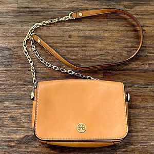 Tory Burch Brown Leather Shoulder Bag